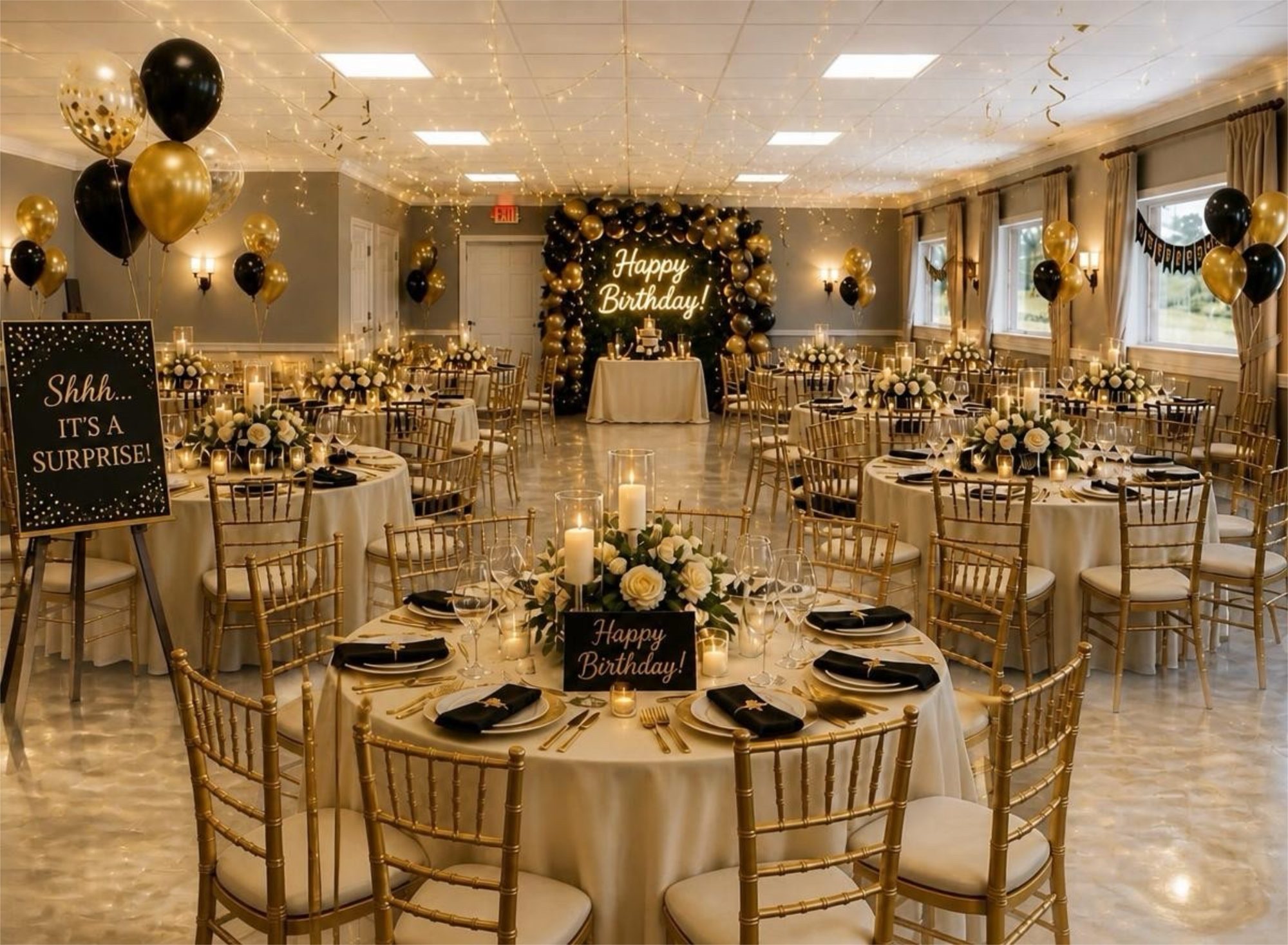 The SID Room set for a celebration